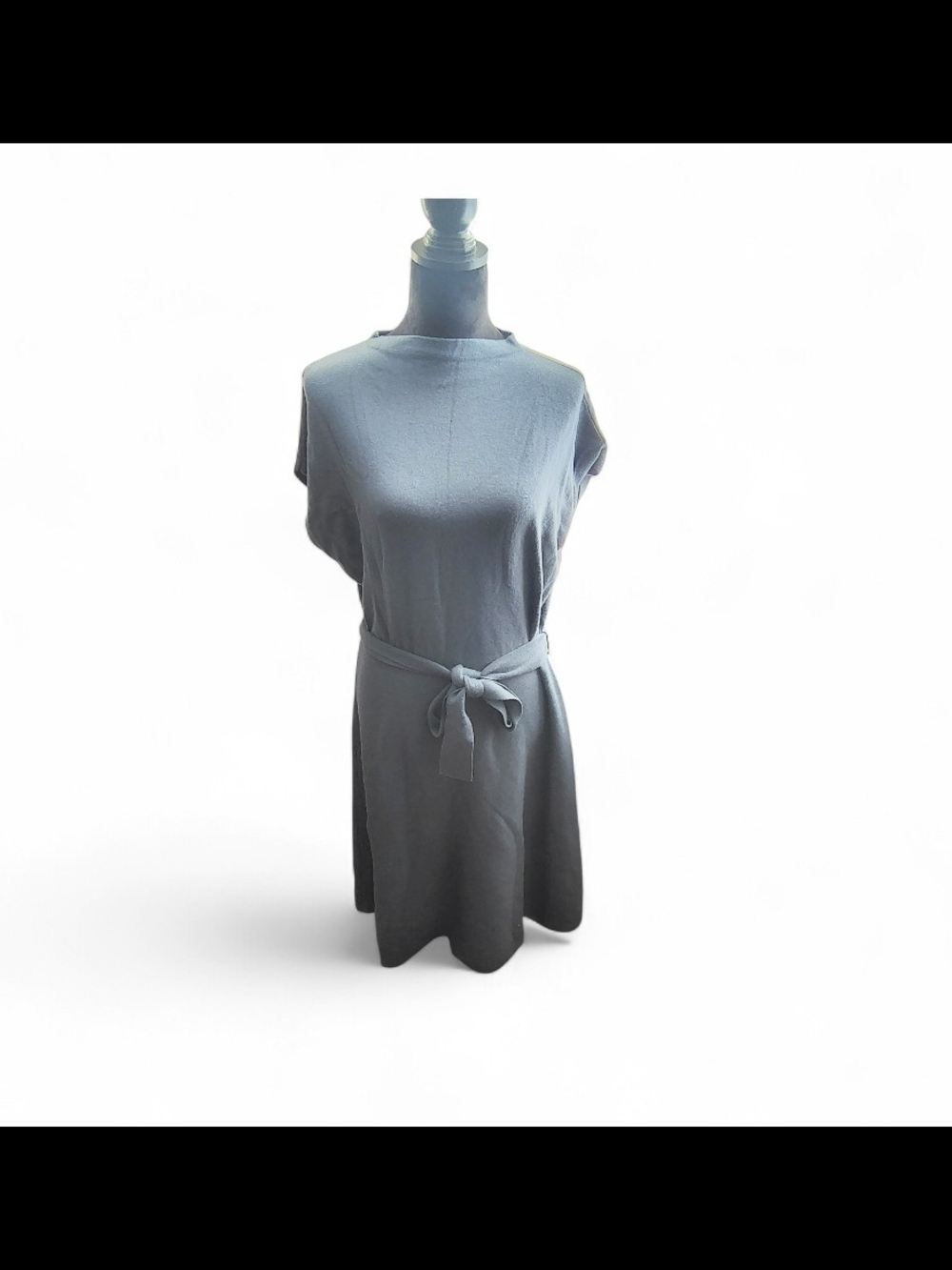 Ann Taylor Factory Slate Gray Tie-Waist Dress